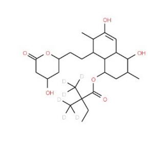 3&prime;,5&prime;-Dihydroxy Dehydro Simvastatin-d6(Mixture of Diastereomers) - chemical structure image