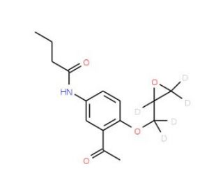 3&prime;-Acetyl-4&prime;-(2,3-epoxypropoxy-d5)-butyranilide - chemical structure image