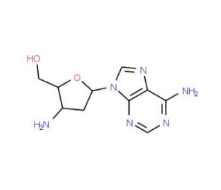 3&prime;-Amino-2&prime;,3&prime;-dideoxyadenosine (CAS 7403-25-0) - chemical structure image