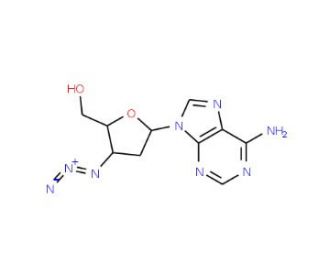 3&prime;-Azido-2&prime;,3&prime;-dideoxyadenosine (CAS 66323-44-2) - chemical structure image