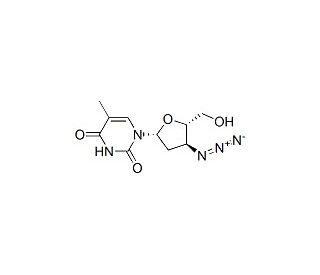 3&prime;-Azido-3&prime;-deoxythymidine (CAS 30516-87-1) - chemical structure image