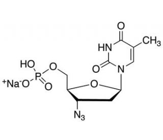3&prime;-Azido-3&prime;-deoxythymidine 5&prime;-Monophosphate Sodium Salt (CAS 128506-29-6) - chemical structure image