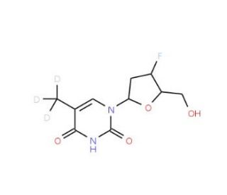 3&prime;-Deoxy-3&prime;-fluorothymidine-d3 - chemical structure image