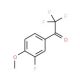 3′-Fluoro-4′-methoxy-2,2,2-trifluoroacetophenone (CAS 132734-54-4) - chemical structure image