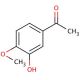 3′-Hydroxy-4′-methoxyacetophenone (CAS 6100-74-9) - chemical structure image
