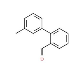 3&prime;-Methyl-biphenyl-2-carboxaldehyde (CAS 216443-17-3) - chemical structure image