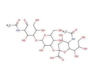 3&prime;-N-Acetylneuraminyl-N-acetyllactosamine sodium salt (CAS 81693-22-3) - chemical structure image