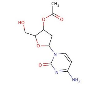 3&prime;-O-Acetyl-2&prime;-deoxycytidine (CAS 72560-69-1) - chemical structure image