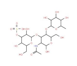 3&prime;-Sulfated Lewis A (CAS 153088-71-2) - chemical structure image