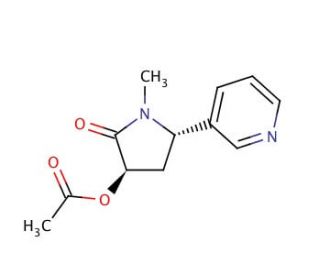 (3&prime;R,5&prime;S)-3&prime;-Hydroxycotinine Acetate (CAS 111034-55-0) - chemical structure image