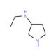 (3R)-(+)-3-(Ethylamino)pyrrolidine (CAS 381670-30-0) - chemical structure image
