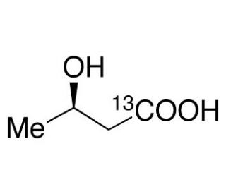 (3R)-3-Hydroxybutyric Acid-1-13C - chemical structure image