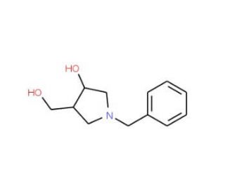(3R,4R)-1-Benzyl-4-hydroxy-3-pyrrolidinemethanol (CAS 253129-03-2) - chemical structure image