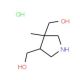 [(3R,4S)-3-Methylpyrrolidine-3,4-diyl]dimethanol hydrochloride - chemical structure image
