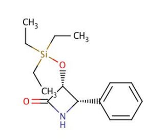 (3R,4S)-3-[(Triethylsilyl)oxy]-4-phenyl-2-azetidinone (CAS 149140-54-5) - chemical structure image