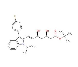 (3R,5S)-Fluvastatin tert-Butyl Ester (CAS 194934-96-8) - chemical structure image