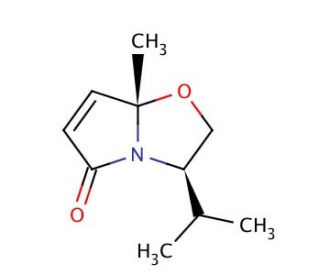 (3R-cis)-(&minus;)-2,3-Dihydro-3-isopropyl-7a-methylpyrrolo[2,1-b]oxazol-5(7aH)-one (CAS 302911-94-0) - chemical structure image