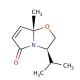 (3R-cis)-(−)-2,3-Dihydro-3-isopropyl-7a-methylpyrrolo[2,1-b]oxazol-5(7aH)-one (CAS 302911-94-0) - chemical structure image