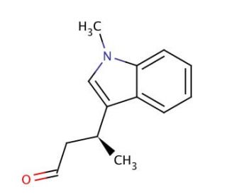 (3S)-(&plus;)-3-(1-Methyl-1H-indol-3-yl)-1-butyraldehyde (CAS 406920-65-8) - chemical structure image