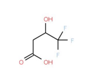 (3S)-3-Hydroxy-4,4,4-trifluorobutyric acid (CAS 128899-79-6) - chemical structure image