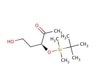 (&minus;)-(3S)-3-{[tert-Butyl(dimethyl)silyl]oxy}-5-hydroxypentan-2-one (CAS 218615-21-5) - chemical structure image