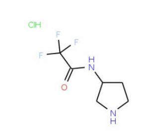 (3S)-(&minus;)-3-(Trifluoroacetamido)pyrrolidine hydrochloride (CAS 132883-43-3) - chemical structure image