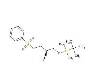 (3S)-4-{[tert-Butyl(dimethyl)silyl]oxy}-3-methylbutyl Phenyl Sulfone (CAS 218613-98-0) - chemical structure image