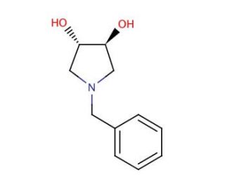 (3S,4S)-(&plus;)-1-Benzyl-3,4-pyrrolidinediol (CAS 90365-74-5) - chemical structure image