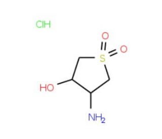 (3S,4S)-4-Amino-1,1-dioxo-tetrahydro-1lambda*6*-thiophen-3-ol hydrochloride - chemical structure image