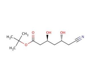 (3S,5R)-6-Cyano-3,5-dihydroxy-hexanoic Acid tert-Butyl Ester (CAS 186508-94-1) - chemical structure image