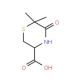 (3S)-6,6-dimethyl-5-oxothiomorpholine-3-carboxylic acid (CAS 14226-94-9) - chemical structure image