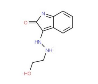 (3Z)-1H-Indole-2,3-dione 3-[(2-hydroxyethyl)-hydrazone] - chemical structure image