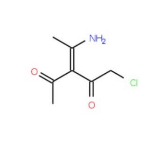 (3Z)-3-(1-aminoethylidene)-1-chloropentane-2,4-dione (CAS 54484-57-0) - chemical structure image