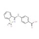 4-[(1,1-dioxido-1,2-benzisothiazol-3-yl)amino]benzoic acid - chemical structure image