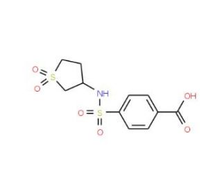 4-{[(1,1-dioxidotetrahydrothien-3-yl)amino]sulfonyl}benzoic acid - chemical structure image