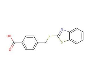 4-[(1,3-benzothiazol-2-ylthio)methyl]benzoic acid - chemical structure image