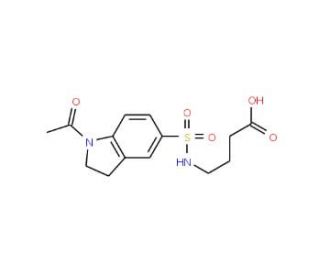 4-{[(1-Acetyl-2,3-dihydro-1H-indol-5-yl)sulfonyl]-amino}butanoic acid - chemical structure image