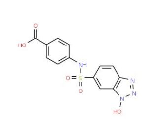 4-{[(1-hydroxy-1H-1,2,3-benzotriazol-6-yl)sulfonyl]amino}benzoic acid - chemical structure image