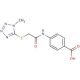 4-({[(1-methyl-1H-tetrazol-5-yl)thio]acetyl}amino)benzoic acid - chemical structure image