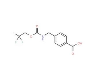 4-({[(2,2,2-Trifluoroethoxy)carbonyl]amino}methyl)benzenecarboxylic acid - chemical structure image