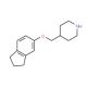 4-[(2,3-Dihydro-1H-inden-5-yloxy)methyl]piperidine - chemical structure image