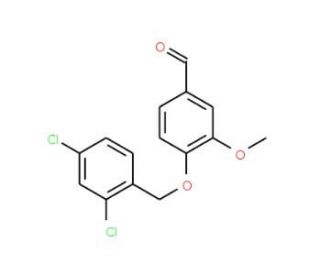 4-[(2,4-Dichlorobenzyl)oxy]-3-methoxybenzaldehyde - chemical structure image