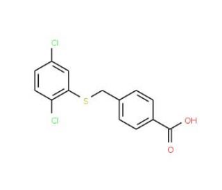 4-{[(2,5-dichlorophenyl)thio]methyl}benzoic acid - chemical structure image