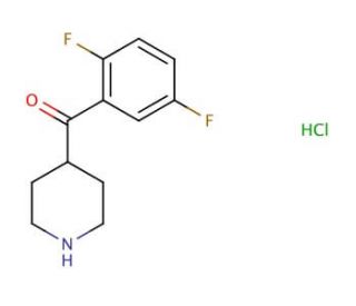 4-[(2,5-difluorophenyl)carbonyl]piperidine hydrochloride - chemical structure image