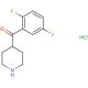 4-[(2,5-difluorophenyl)carbonyl]piperidine hydrochloride - chemical structure image