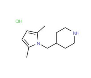 4-[(2,5-Dimethyl-1H-pyrrol-1-yl)methyl]piperidinehydrochloride - chemical structure image