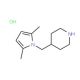 4-[(2,5-Dimethyl-1H-pyrrol-1-yl)methyl]piperidinehydrochloride - chemical structure image