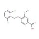 4-[(2,6-Dichlorobenzyl)oxy]-3-methoxybenzoic acid - chemical structure image