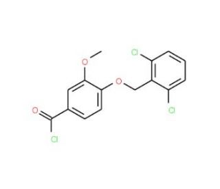 4-[(2,6-dichlorobenzyl)oxy]-3-methoxybenzoyl chloride - chemical structure image
