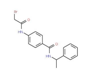 4-[(2-Bromoacetyl)amino]-N-(1-phenylethyl)-benzamide - chemical structure image
